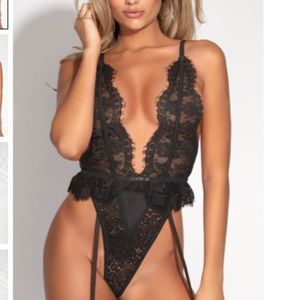 Ruffled High Cut Teddy